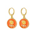 new color geometric round oil drop earrings creative retro personality rose pendant earrings wholesalepicture36