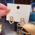 Korean the new simple geometric earrings rhinestonestudded pearl highend earringspicture8