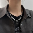 Niche Light Luxury Black Gem Pendant Trendy Hip Hop Pearl Titanium Steel Necklacepicture9