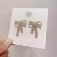 European and American full diamond bow copper zircon earrings wholesalepicture12