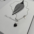 personality hiphop titanium steel necklace heart pendantpicture12