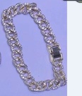 hiphop mens Cuban 18K gold diamond zircon copper bracelet wholesalepicture23