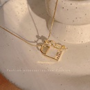 pendentif serrure  cl niche corenne chane de bote en acrylique cloute de diamants collier en cuivre simple femmepicture10