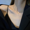 Titanium steel diamond clavicle chain Korean niche simple cross necklace femalepicture12