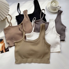 Wrapped chest strap vest women's chest pad wear chic bottoming tube top