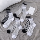 retro polka dot love vertical strips glass silk card silk socks womens tube socks wholesalepicture10