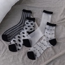 retro polka dot love vertical strips glass silk card silk socks womens tube socks wholesalepicture11