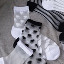 retro polka dot love vertical strips glass silk card silk socks womens tube socks wholesalepicture13