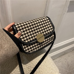 Popular fashion plaid check pattern small square messenger bag