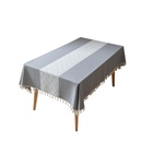 jacquard gran ola borla mantel geomtrico mesa de centro mantel rectangular mantelpicture11