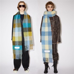autumn and winter new imitation cashmere color plaid thick scarf