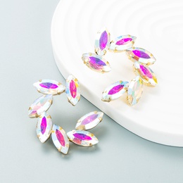 Fashion color diamond series alloy diamond flower earrings wholesalepicture14