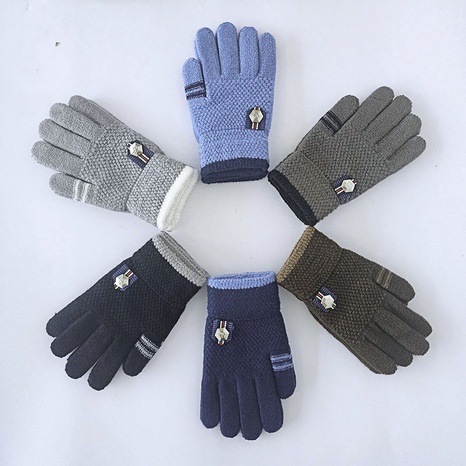 Gants de doigt pour enfants automne et hiver et gants rembourrés en velours chaleur NHJIA480760's discount tags