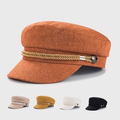 Korean version beret autumn and winter octagonal navy hat
