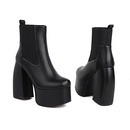 Fashion plus size round toe short boots women thick heel thicksoled Martin bootspicture11