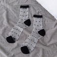 retro polka dot love vertical strips glass silk card silk socks womens tube socks wholesalepicture17