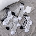 retro polka dot love vertical strips glass silk card silk socks womens tube socks wholesalepicture23