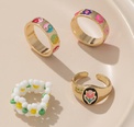 inlaid rhinestone heart ring wholesale Tai Chi love drop oil ring set of 6picture46