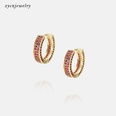 fashion colorful zircon goldplated circle earringspicture18