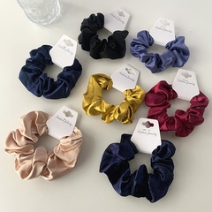 Korean new large satin large hair accessories pure color hair rope rubber band headdress wholesale