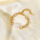 Baroque style 18K goldplated stainless steel bracelet retro baroque freshwater pearl bracelet femalepicture10