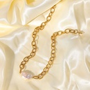 European and American 18K goldplated stainless steel retro baroque freshwater pearl twist chain necklacepicture10