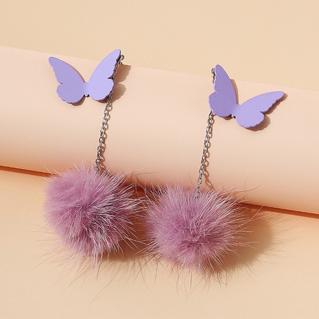 Boucles d'oreilles en vison papillon givré populaires à la mode et créatives de grandes marques européennes et américaines NHPS491172's discount tags