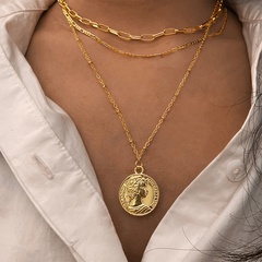New Creative Simple Fashion Temperament Jewelry Multilayer Coin Necklace