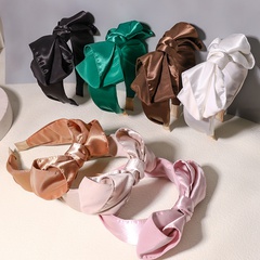 autumn French bow hairpin headband satin fabric simple hairband wholesale
