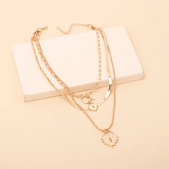 chain lock multilayer necklace fashion personality hip-hop style niche clavicle chain