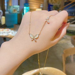 Titanium steel butterfly necklace niche design high-end clavicle chain simple NHQYF481827