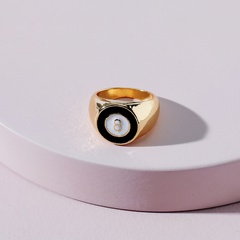 European and American Fashion Jewelry No. 8 Billiard Ring Digital Drop Oil Ring
