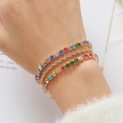 Fashion Jewelry Rhinestone Chain Bracelet Set Stacked Band Bracelet Wholesale