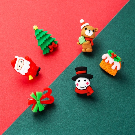 Pendientes de resina lindos de Navidad de la serie de Navidad's discount tags