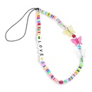 new letters LOVE butterfly mobile phone lanyard bohemian color soft ceramic mobile phone chainpicture10