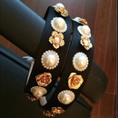 Baroque simple full of diamonds pearls sun flowers wide headband wholesalepicture8