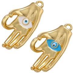 Color Dripping Eyes Palm Pendant Gesture Pendant Jewelry Accessories