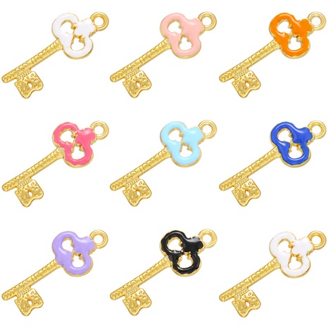Drop oil pendant color drop oil key pattern DIY jewelry accessories's discount tags