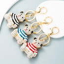 New animal series drip oil diamond stripe bear alloy keychain pendant bagpicture10