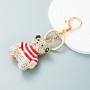 New animal series drip oil diamond stripe bear alloy keychain pendant bagpicture12