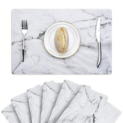 6 pieces of marbled PVC table mat wholesale