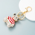 New animal series drip oil diamond stripe bear alloy keychain pendant bagpicture15