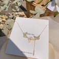 clavicle chain niche titanium steel simple hollow butterfly necklacepicture8
