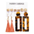 New Hot Sale Bohemian Moon Triangle Tassel Earring Set 6 Pairs wholesalepicture44