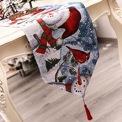 nuevo corredor de mesa de Navidad creativo Camino de mesa de muñeco de nieve navideño NHYSL489635's discount tags