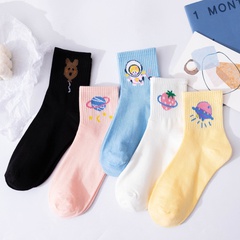 creative personality tube socks college style astronaut weird planet cotton socks