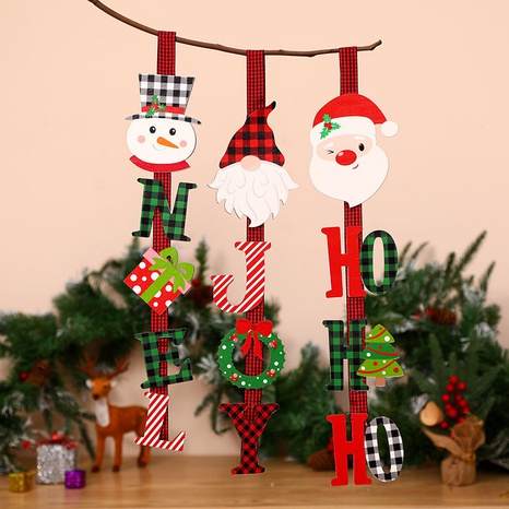 Adornos navideños verticales largas tiras de letras de madera colgante de personas mayores NHMV489134's discount tags