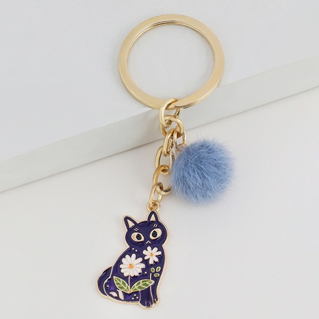 New Fashion Hairball Cute Kitty Alloy Keychain Wholesale's discount tags