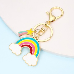 personality rainbow cloud  bag pendant keychain