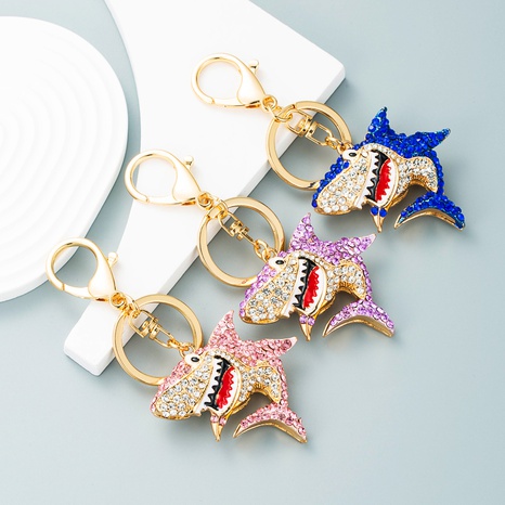 European and American style new shark key chain marine series starfish key chain's discount tags